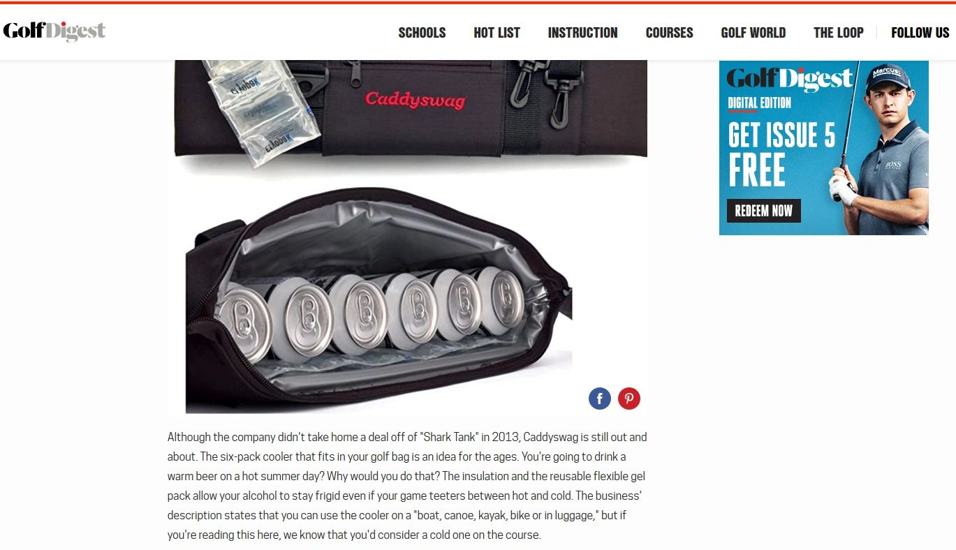 Caddyswag Golf, Cooler